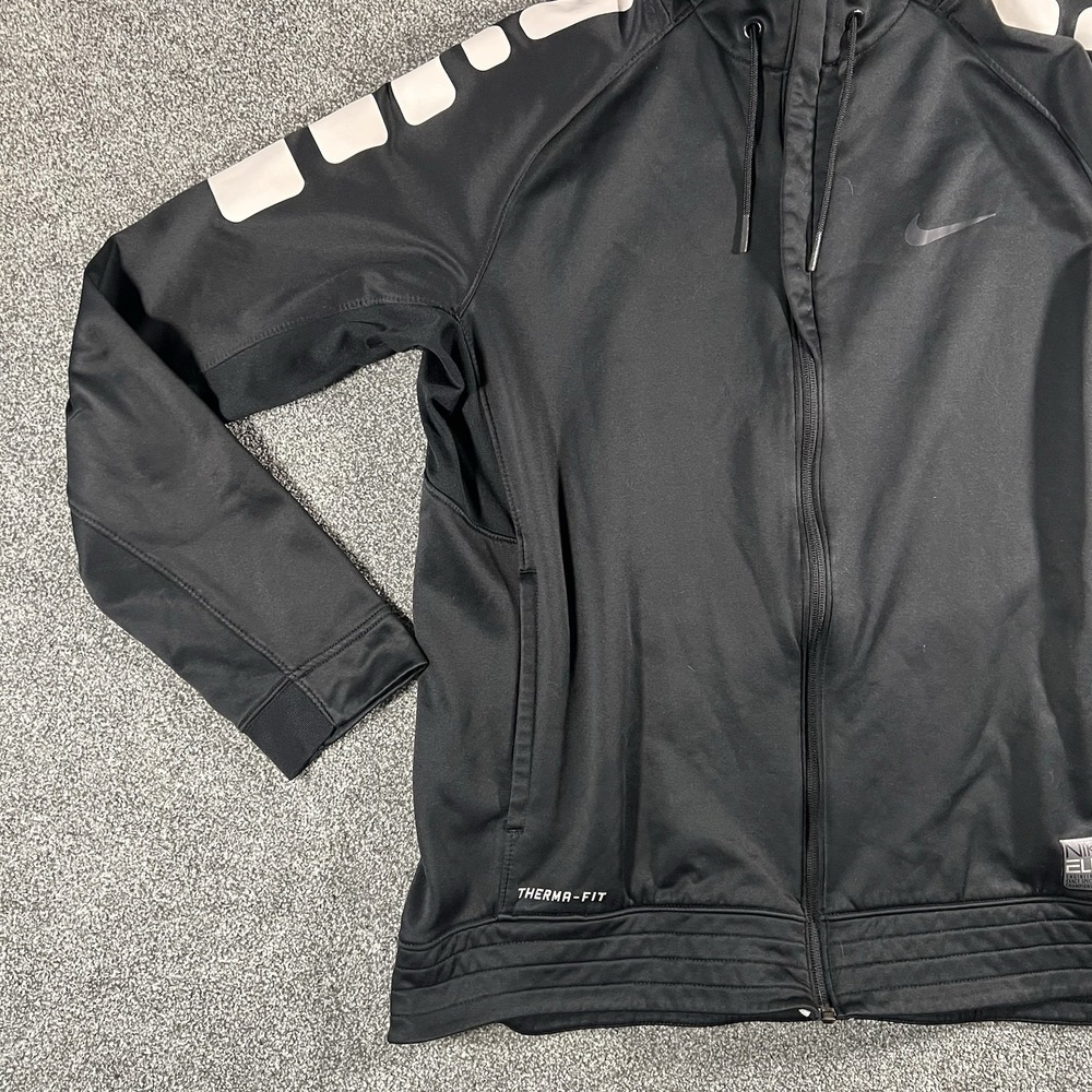 Nike Therma-FIT Elite Full Zip Hoodie Black Training Jacket Men's Large View 2